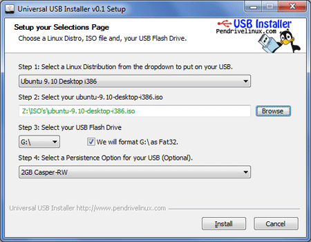 free instals Universal USB Installer 2.0.1.6